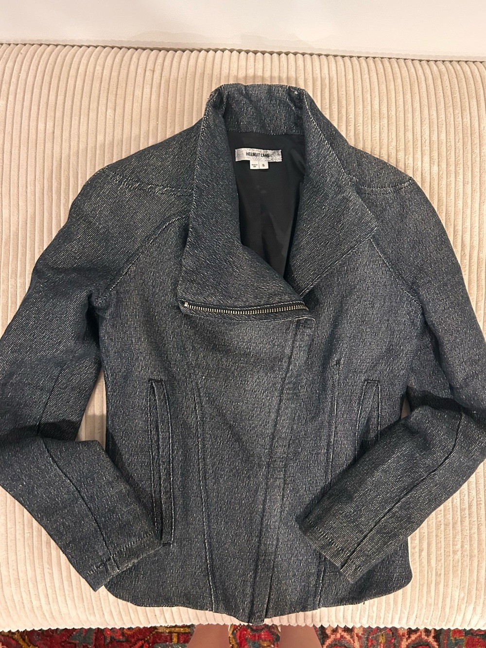 Helmut Lang Asymmetrical Zip Moto Jacket - Small